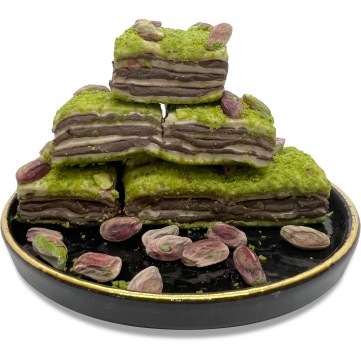 Toz Fıstıklı Cikolatalı Katmer Lokum 500 gr
