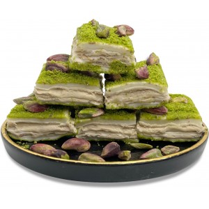 Fildişi Cikolatalı Toz Fıstıklı Katmer Lokum 500 gr
