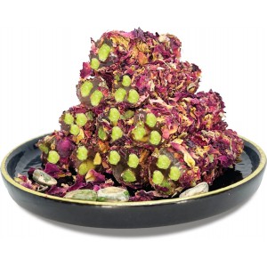Gül Yapraklı Fıstıklı Fitil Lokum 500 gr