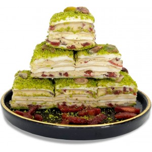 Çilek Parçacıklı Fıstıklı Katmer Lokum 500 gr
