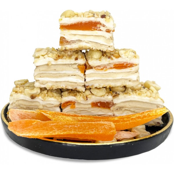 Mango Parçacıklı Fındıklı Katmer Lokum 500 gr Mango Parçacıklı Fındıklı Katmer Lokum 500 gr