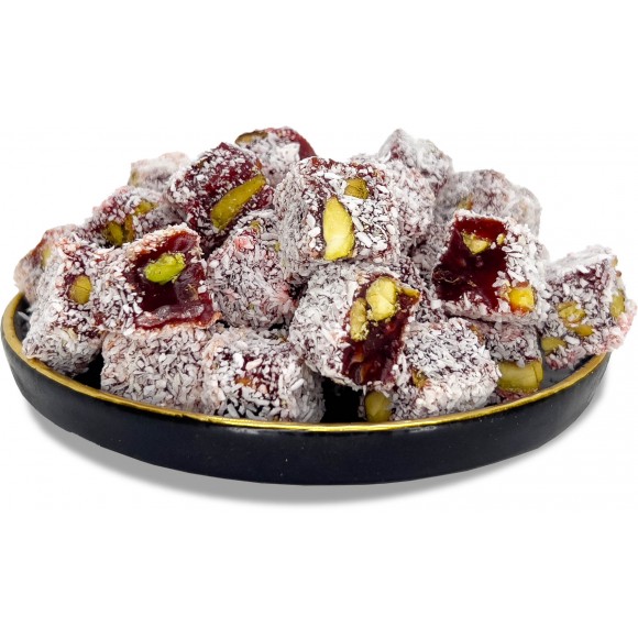 Narlı Fıstıklı Çifte Kavrulmuş Lokum 500 gr