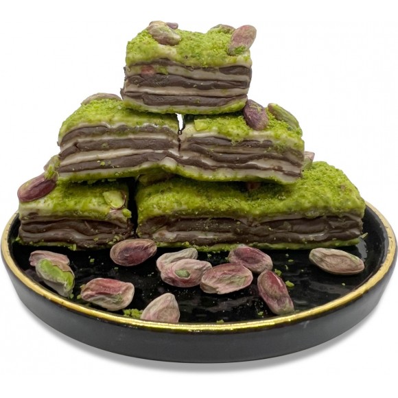Toz Fıstıklı Cikolatalı Katmer Lokum 500 gr