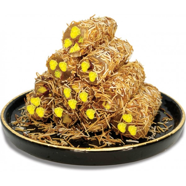 Kadayıflı Fıstıklı Fitil Lokum 500 gr Kadayıflı Fıstıklı Fitil Lokum 500 gr
